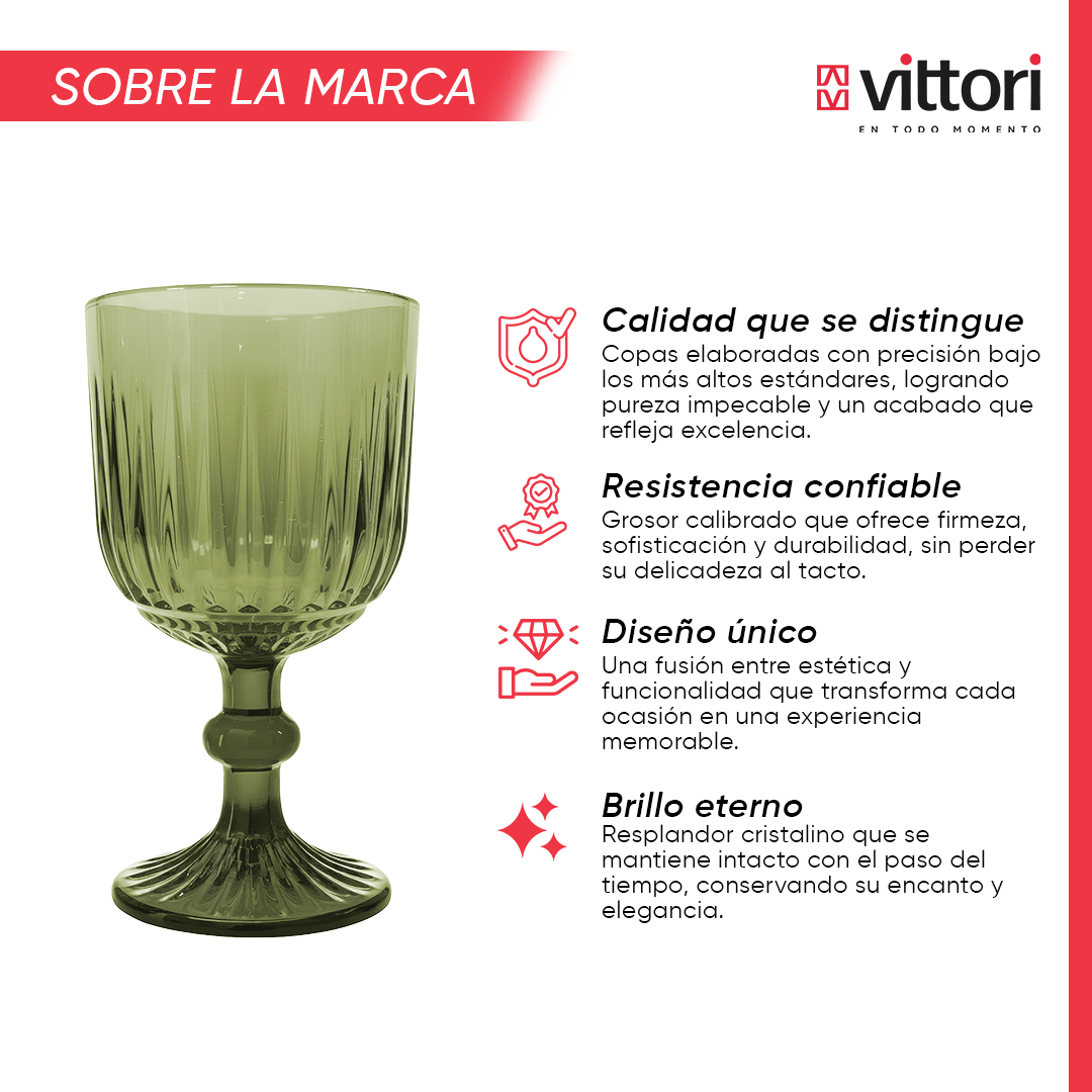 Copa Agua Marsella Vidrio para Agua 360ml