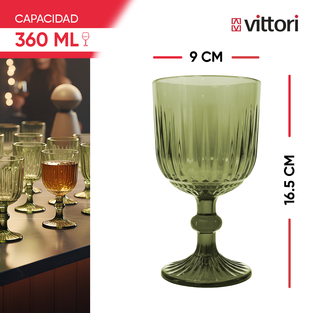 Copa Agua Marsella Vidrio para Agua 360ml