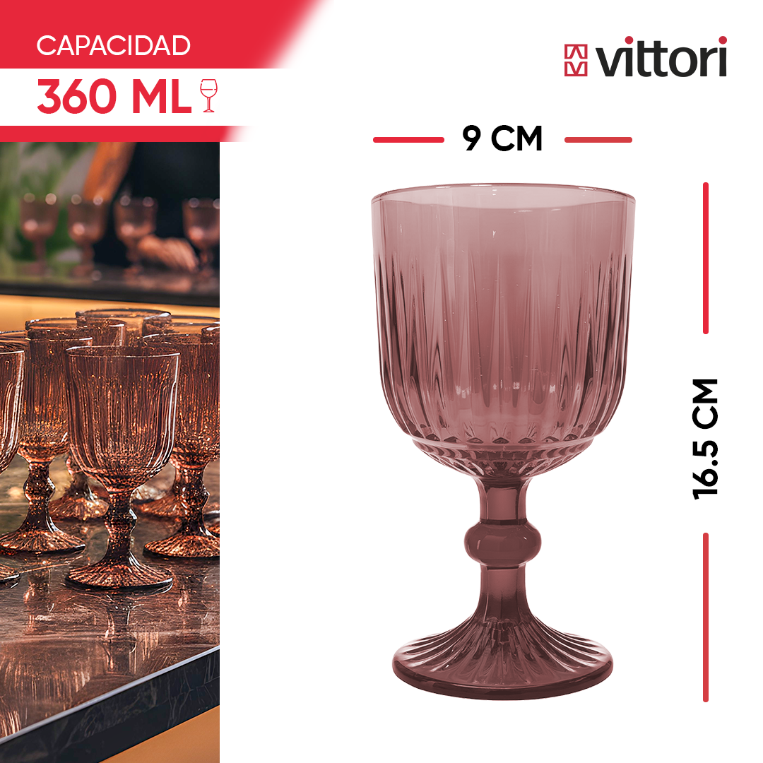 Copa Agua Marsella Vidrio para Agua 360ml