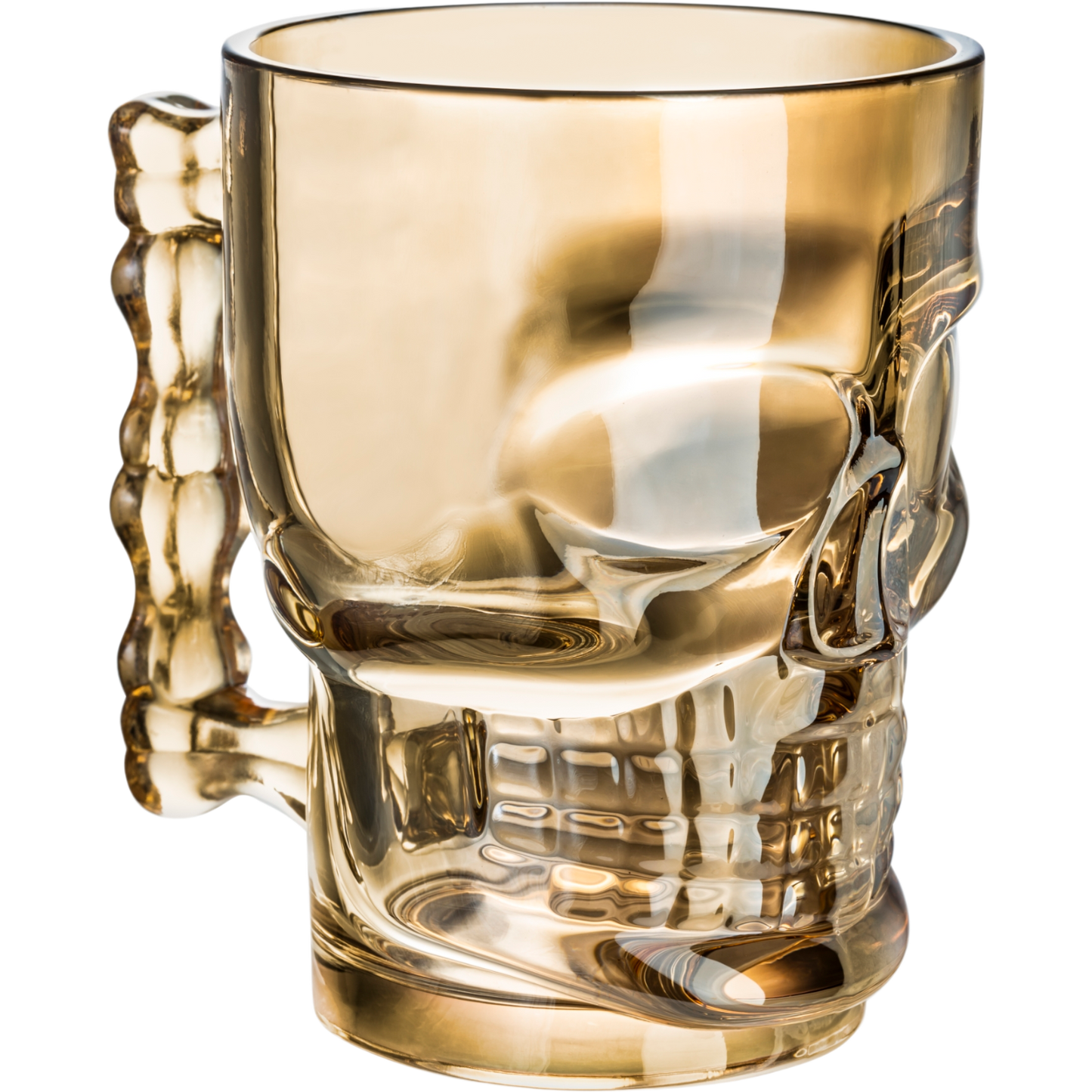 Set 2 Piezas Tarro Cervecero Calavera Ambar 500 Ml