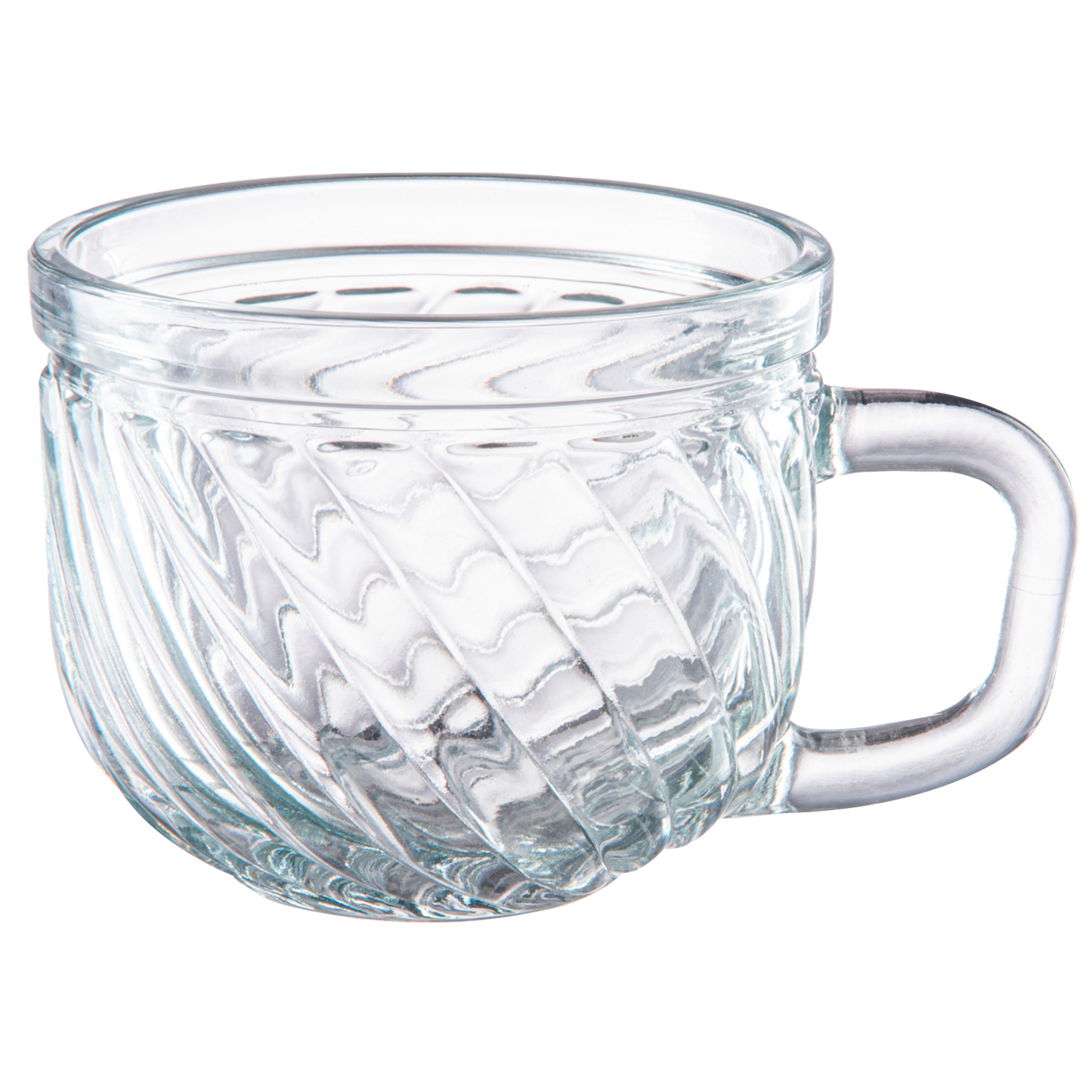 Taza de vidrio labrada espiral 0934B/4