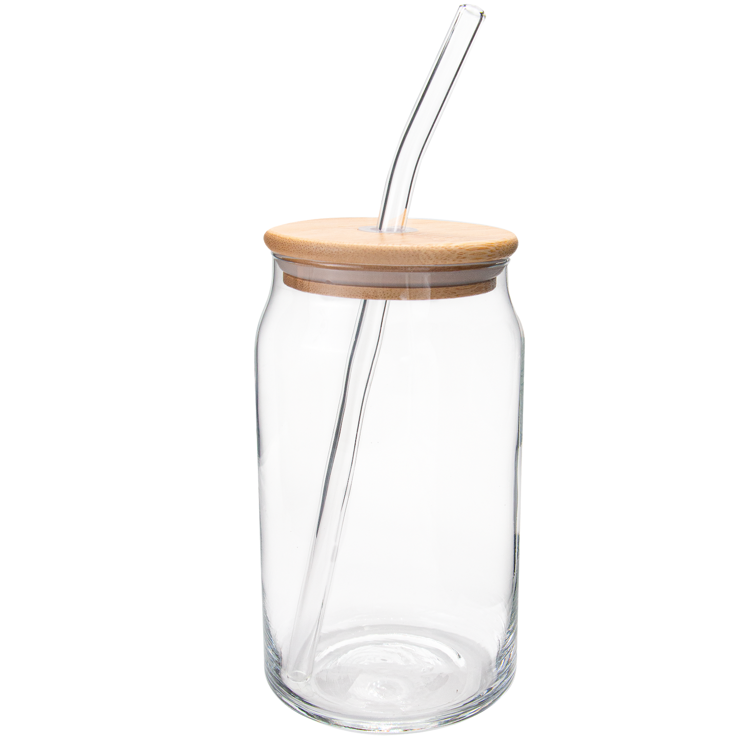 Vaso de vidrio con tapa de bambú 5063/1