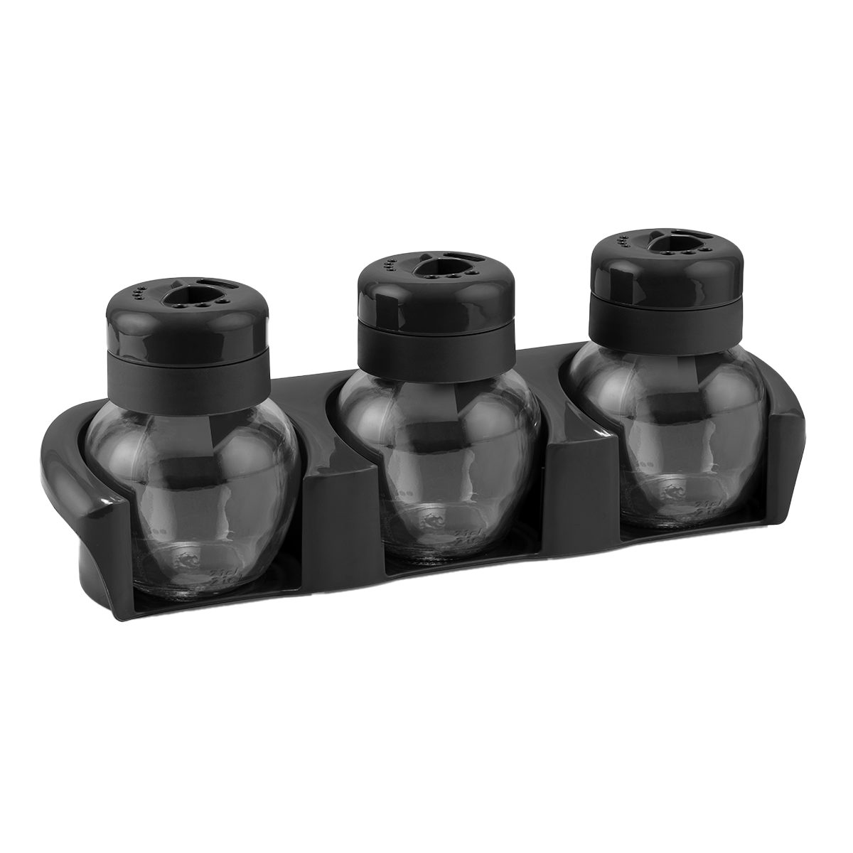 Set de 3 especieros c/tapa Giratoria c/Base 8402/8