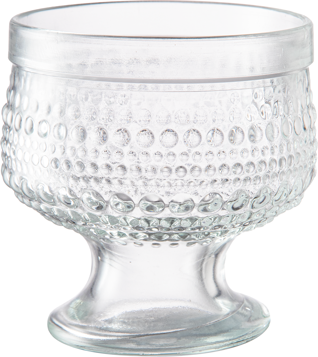 Set 6 Piezas Copa De Vidrio Labrado Puntos 315 Ml