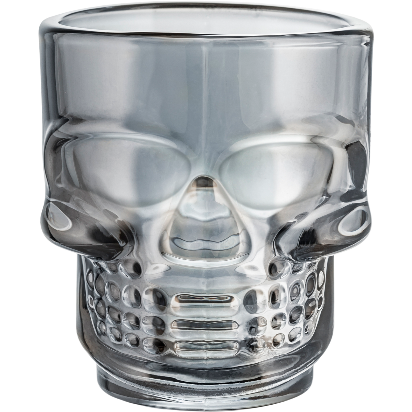 Set 6 Piezas Tequilero De Vidrio Calavera Humo 45 Ml