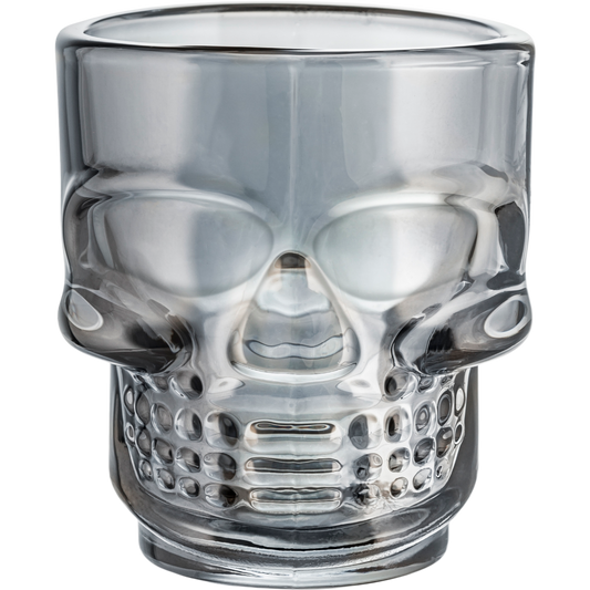 Set 6 Piezas Tequilero De Vidrio Calavera Humo 45 Ml