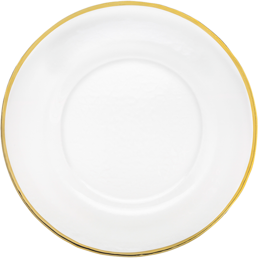 Plato Base Gala Cristalino Filo Dorado 2714/12