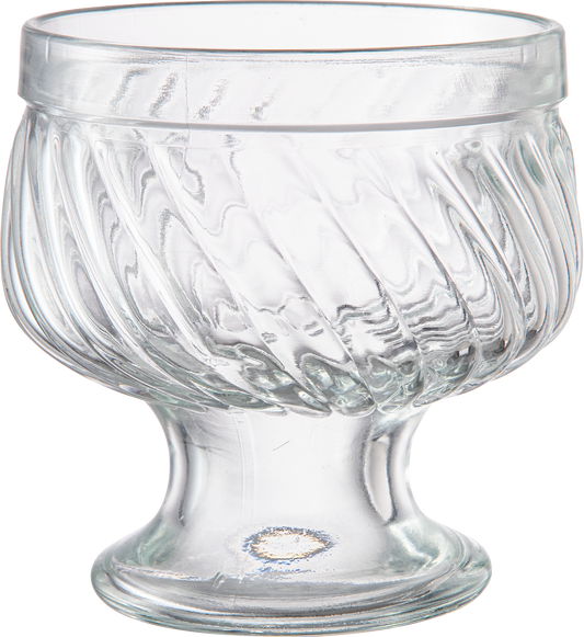 Set 6 Piezas Copa De Vidrio De Vidrio Labrada Espiral 315ml