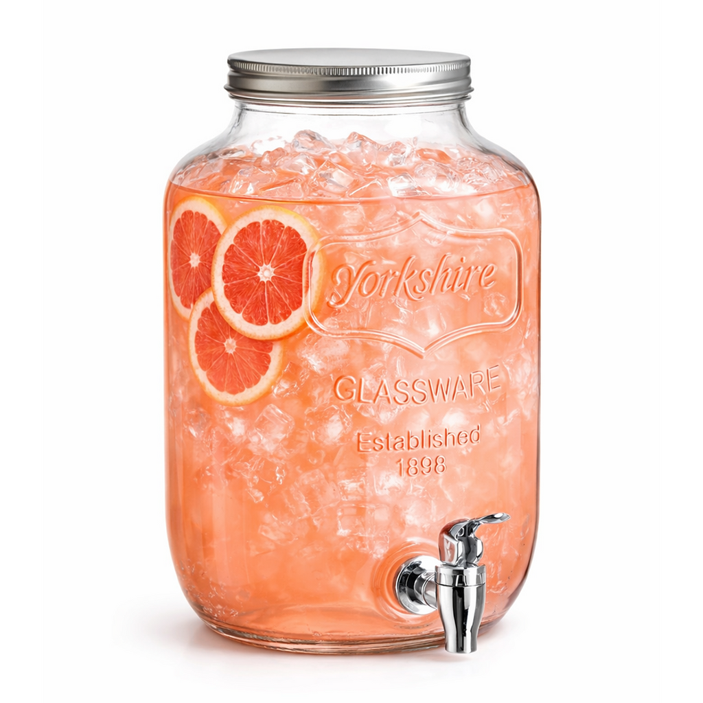 Dispensador De Vidrio Bebidas Aguas Vitrolero Vintage 8 Lts