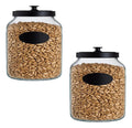 Frascos De Vidrio Recipiente Contenedor Con Tapa Set 2 Piezas 3.2 Litros