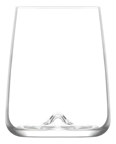 Juego 6 Vasos Copa Stemless Terra Vidrio Cristal 475 ml Para Cocina, Banquetes, Fiestas