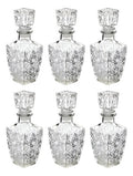 Set 6 Piezas Licorera De Vidrio Diamante Chica 250 ml