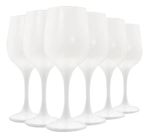 Set 6 Copas vidrio Cristal para Vino Tinto Lav Fame 480ML Color Blanco