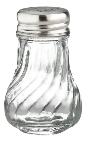 Caja 144 Piezas Salero De Vidrio Espiral 60 Ml