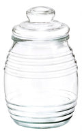 Caja 16 Piezas Brocal De Vidrio Tarrito de Vidrio 1Lt c/Tapa 1.1 L