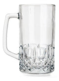 Set 6 Pz Tarro Cervecero Vaso Diamante Cerveza Vidrio 600 Ml Transparente