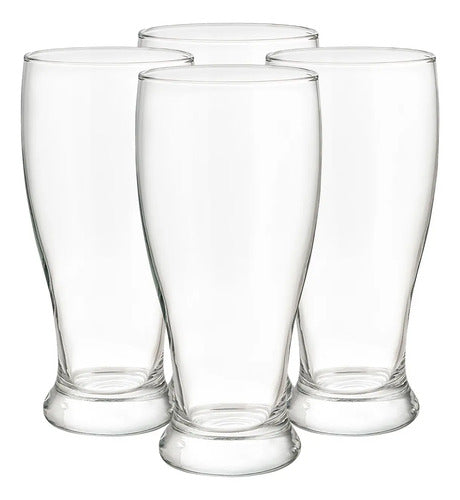 Set 6 Vasos Cerveceros LAV Plisner Vidrio