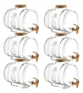 Dispensador De Agua De Vidrio Con Corcho 5 Litros 6 Piezas