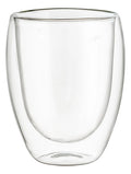 Juego de Vasos de Cristal, Vaso Térmico Doble Pared para Bebidas Frías, 2 Vasos de Vidrio de Borosilicato de 360 ml