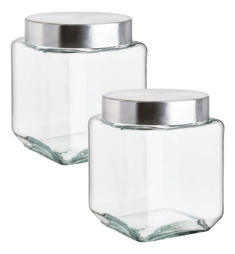Set 2 Piezas Brocal Cuadrado C/tapa Rosca Chico 1.2 L