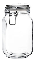 Frasco Hermético Vidrio Contenedor Con Tapa Clip 1,5 Lts