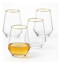 Copas vasos Vidrio Vino Flauta Champagne Vaso Filo De Oro (550Ml Vaso)
