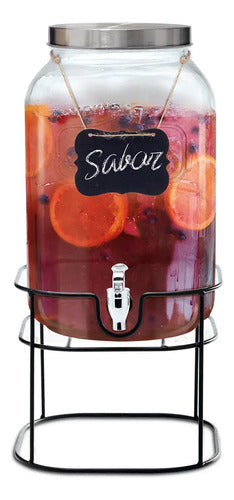 Dispensador Bebidas Vitrolero Agua Vidrio Mason Garrafon 5lt