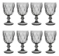 Copas De Vidrio Humo Cristal 8 Piezas 245 Ml