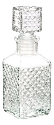 Set 12 Piezas Licorera De Vidrio Labrada Rodas Mini 120ml