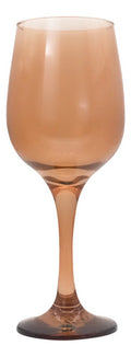 LAV, Juego de Copas de Vino Tinto Cristal Resistente, Variedad de Colores para Eventos, Bodas, Fiestas, Banquetes (24, Café)