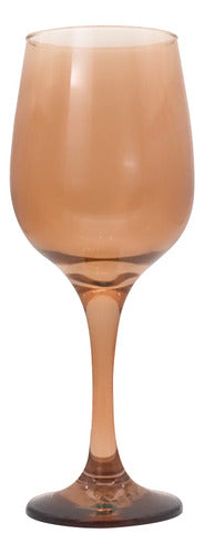 LAV, Juego de Copas de Vino Tinto Cristal Resistente, Variedad de Colores para Eventos, Bodas, Fiestas, Banquetes (24, Café)