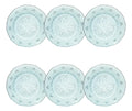 Set Con 6 Piezas Plato Hondo De Vidrio Maguey Sb 610 ml