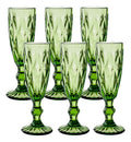 Set 6 Copas Flauta De Color Para Champaña Cristal 170ml