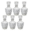 Juego de 6 Licoreras Decantador Diamante para Vino de Vidrio Cristal 1 Litro