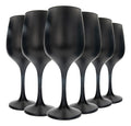 Set 6 Copas vidrio Cristal para Vino Tinto Lav Fame 480ML Color Negro Mate
