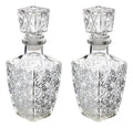 Set 2 Piezas Licorera De Vidrio Diamante Grande 1 L