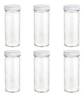 Set 6 Piezas Tarro Cilíndrico De Vidrio 125ml