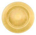 Set 6 Bajo Plato Base Venecia Redondo Vidrio Color Dorado
