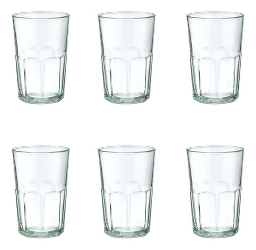 Set 6 Piezas Vaso De Vidrio Cooler Barcelona 470 Ml