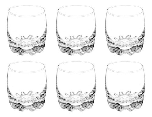 Set 6 Vasos Tequileros Shot Muela Vidrio De 70 Ml Caballito Transparente