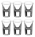 Set 6 Vasos Tequileros Shot Cónico Vidrio De 10 Ml Caballito Transparente