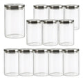 Caja 12 Piezas Brocal De Vidrio Liso de Borosilicato 1 L