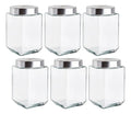 Set 6 Frascos Organizador Almacenamiento Cocina Vidrio 1.6l Transparente