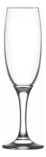Set 24 Copas Flauta Champagne Lav Empire Vidrio 220ml