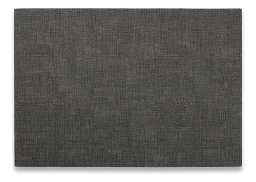 Mantel Individual tapete Rectangular Mesa Comedor Vinilo, tapetes Lavables Resistentes Fácil de Limpiar para Mesa Cocina Comedor Restaurante (18, Gris Oscuro)