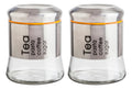 Set 2 Piezas Brocal De Vidrio Cubierta Acero T/Rosca Mini 850 ml