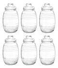 Set 6 Frascos De Vidrio Tarrito Almacenamiento Cocina 1.8l Transparente