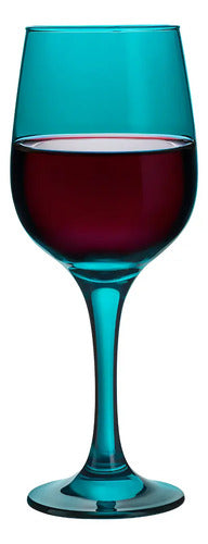 LAV, Juego de Copas de Vino Tinto Cristal Resistente, Variedad de Colores para Eventos, Bodas, Fiestas, Banquetes (24, Esmeralda)