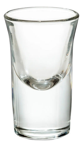 Caja 144 Piezas Tequilero De Vidrio Cónico De 1 Oz 25 Ml