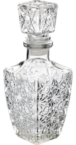 Caja 12 Licoreras Decantador Diamante Vino Vidrio Cristal 1l